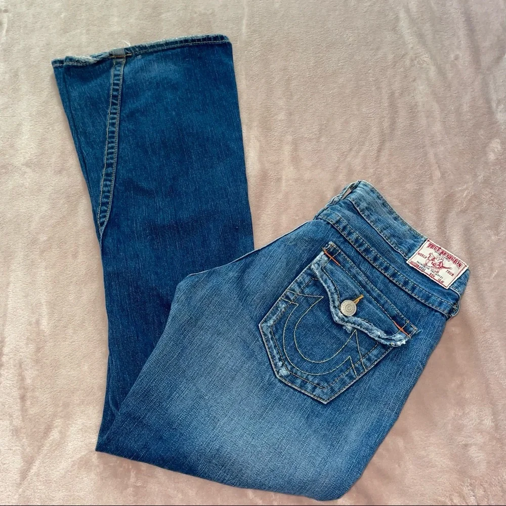 True religion distressed wide leg jean size 29 - Picture 3 of 13